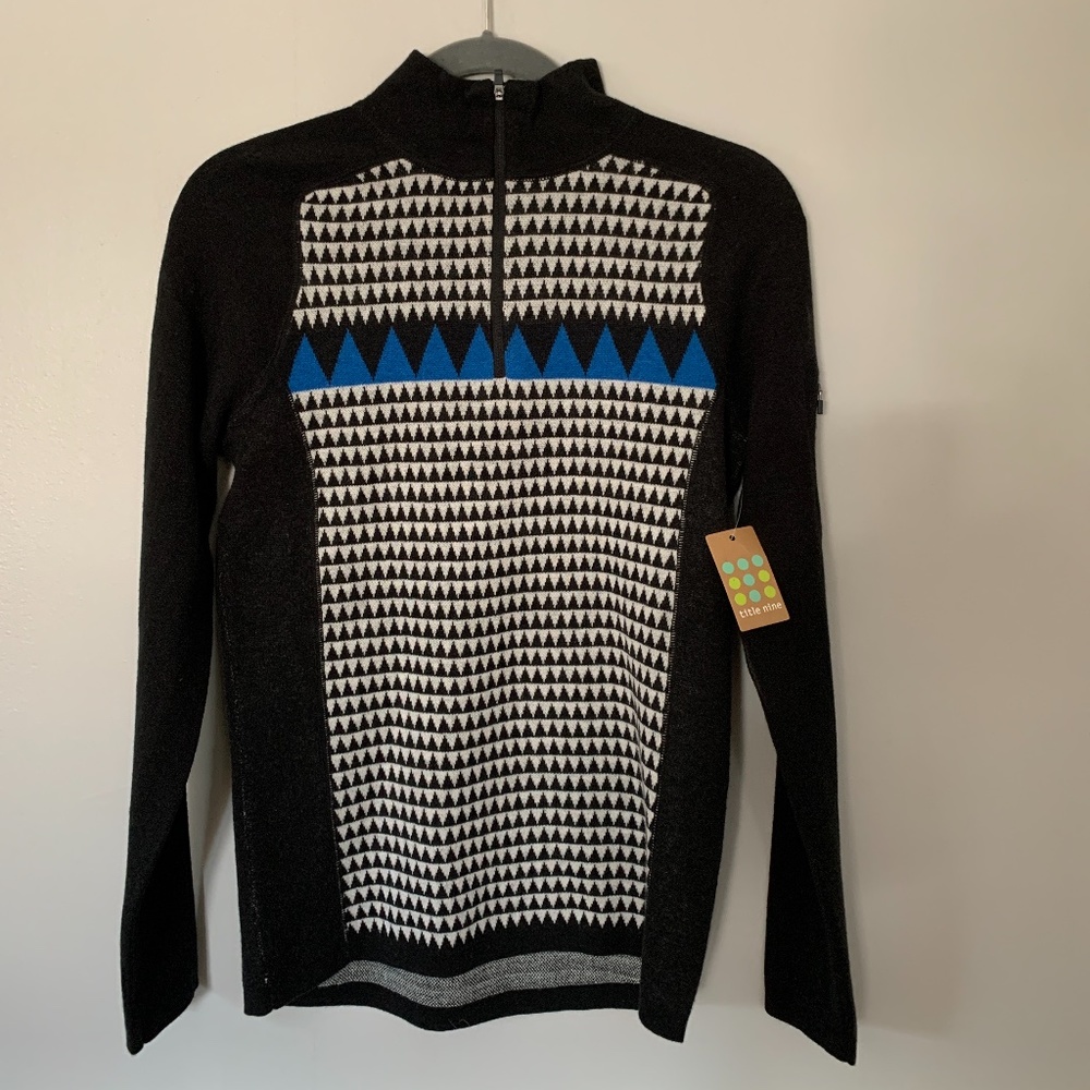 NWT Title Nine 1/4 Zip  Merino Wool Sweater
